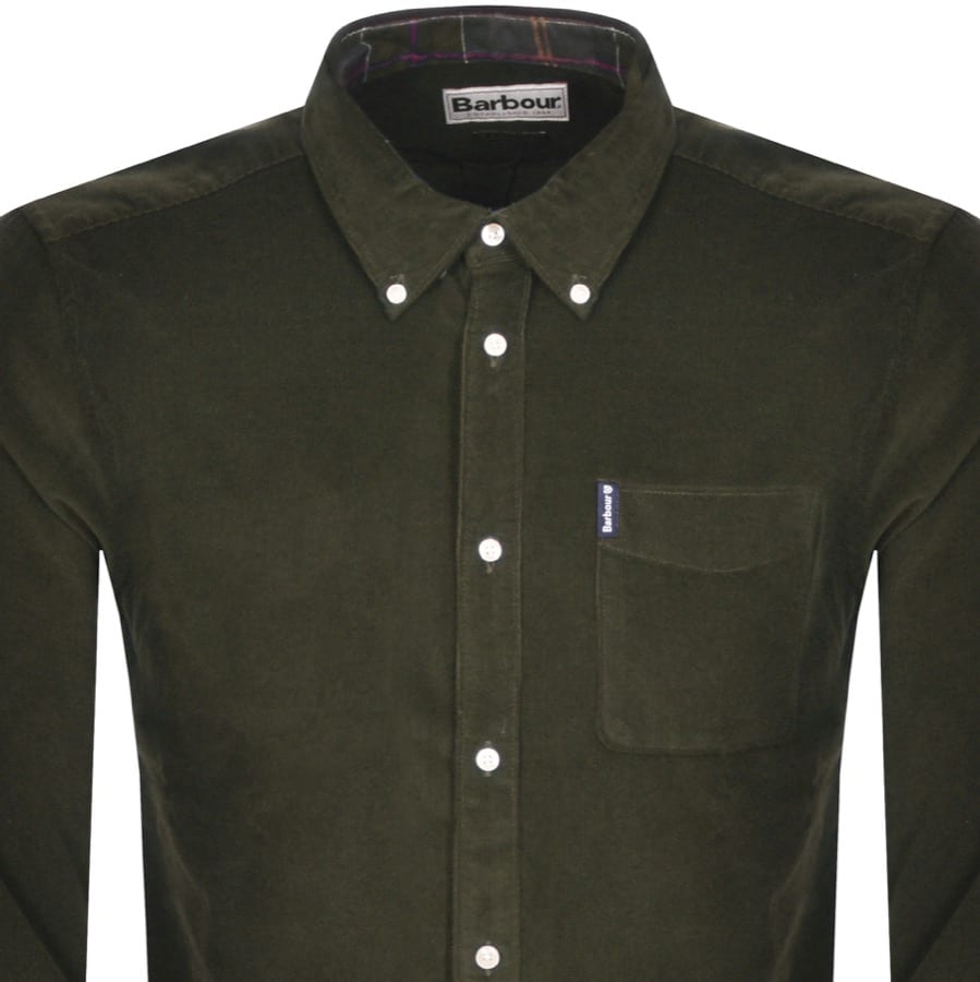 Alternative Image for ProductBarbour Long Sleeved Corduroy Shirt Green2